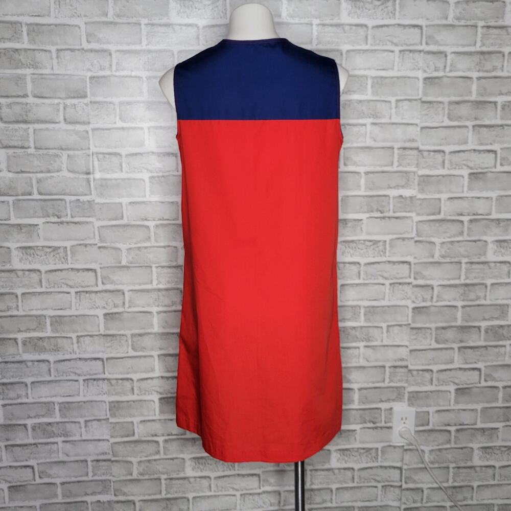 Vintage 60s Nautical Color Block Shift Midi Dress, sz Medium - Picture 4 of 11